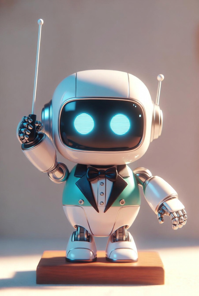 Marv — cute robot orchestra conductor